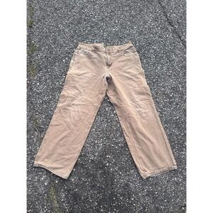 Patagonia Pants Mens 38 Beige Organic Cotton Carpenter 28" Inseam Workwear